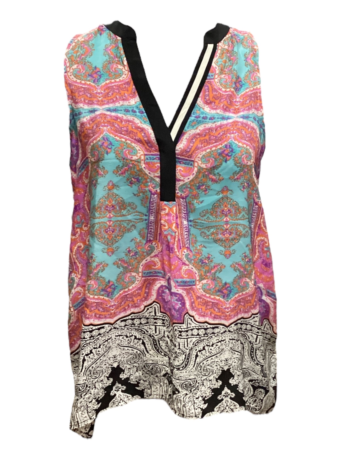 Multi-colored Top Sleeveless Clothes Mentor, Size S