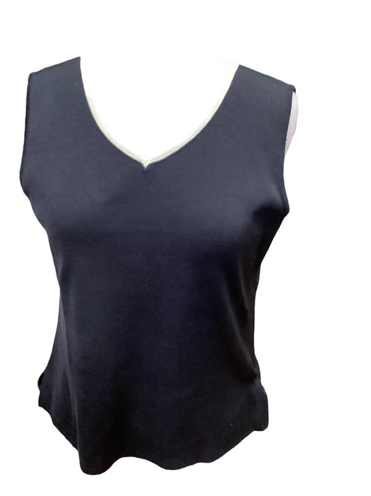 Black Top Sleeveless Ming Wang, Size S