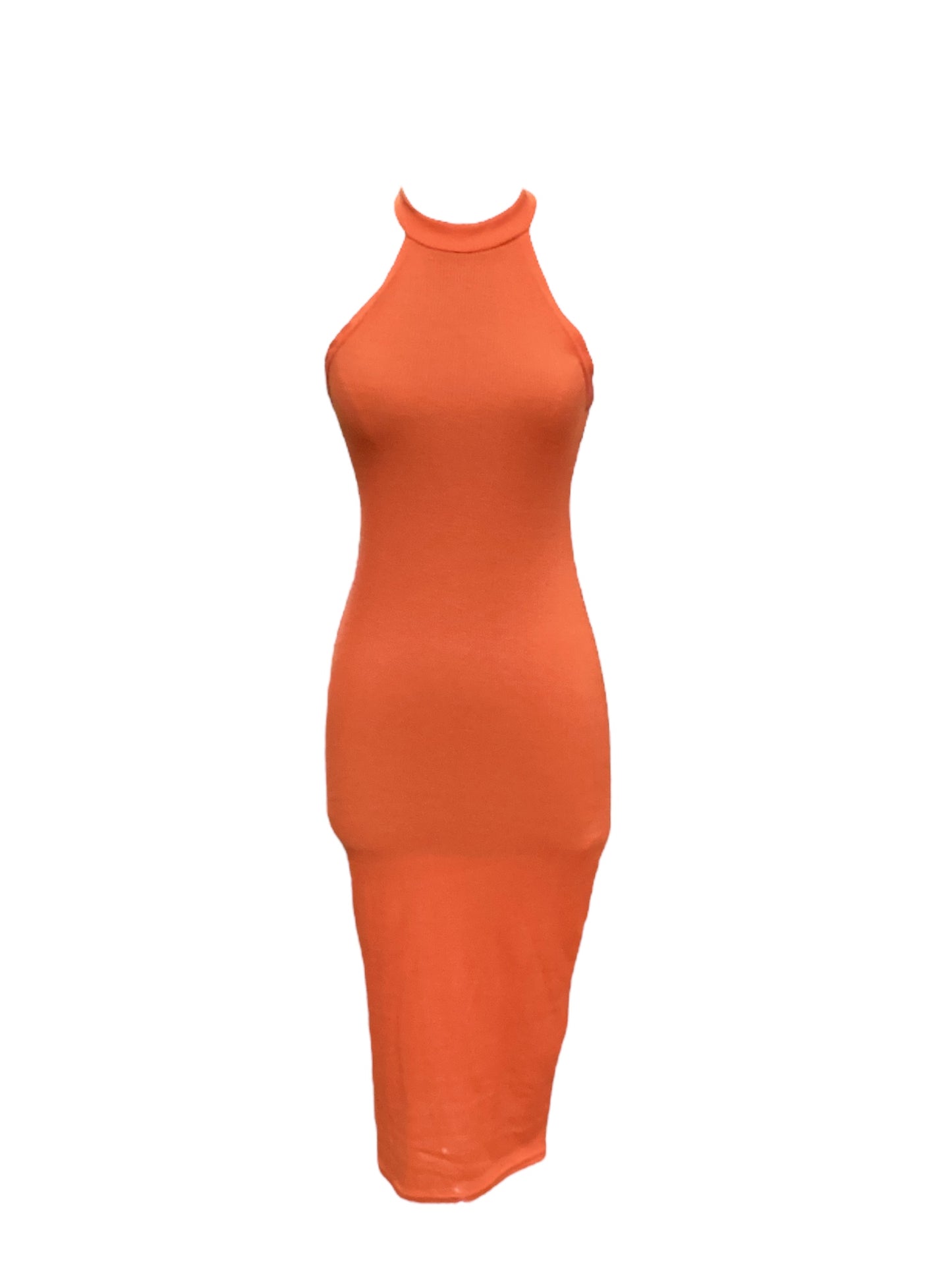 Orange Dress Casual Maxi Clothes Mentor, Size S