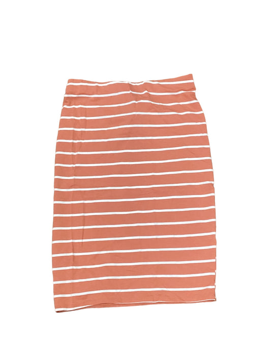 Striped Pattern Skirt Midi Heart & Hips, Size L