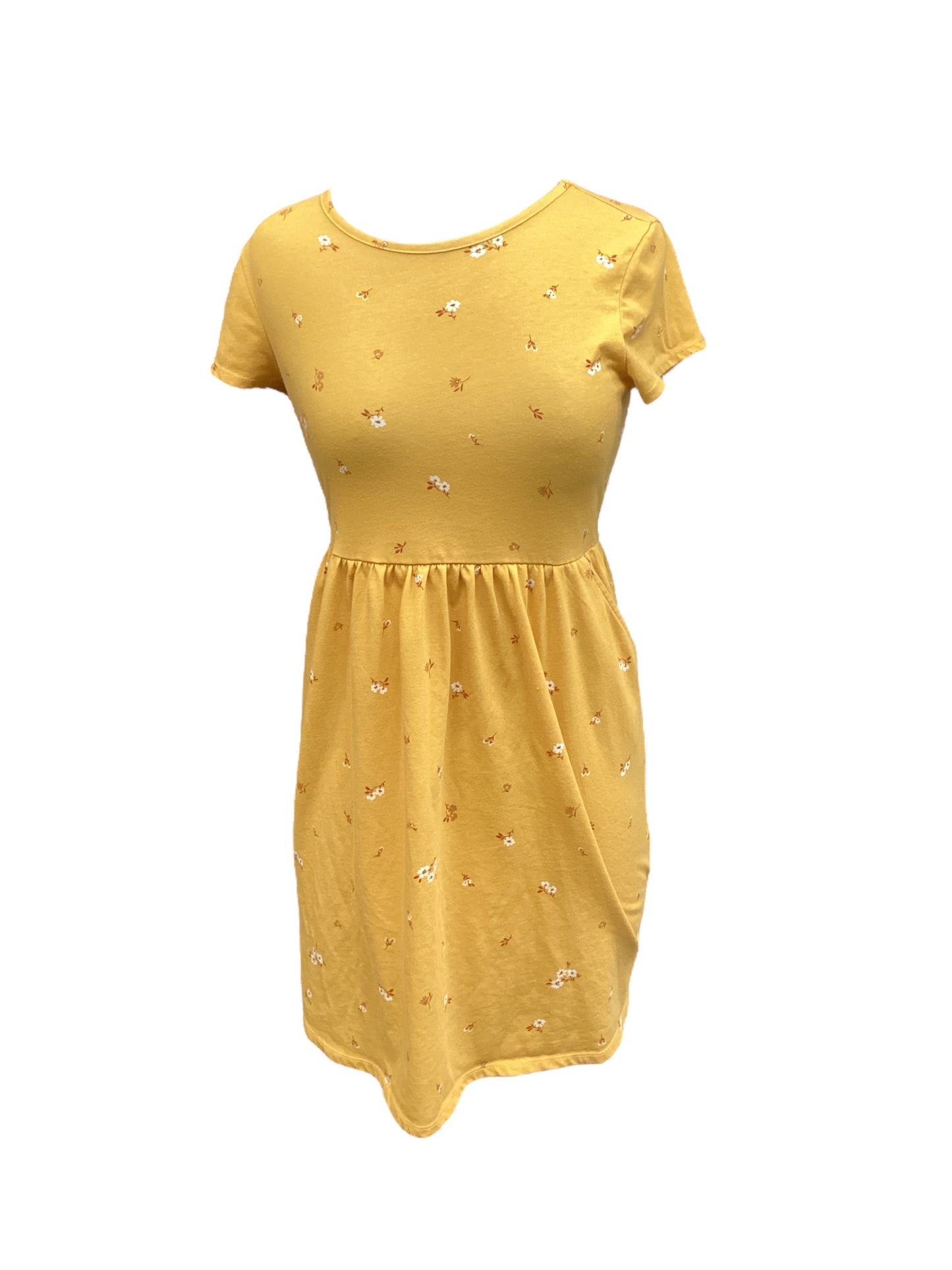 Yellow Dress Casual Short Clothes Mentor, Size Xxl