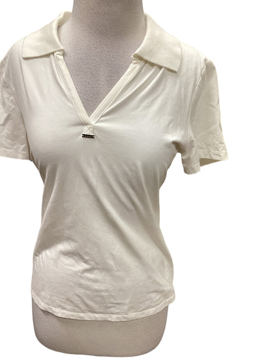 Cream Top Short Sleeve Dkny, Size L