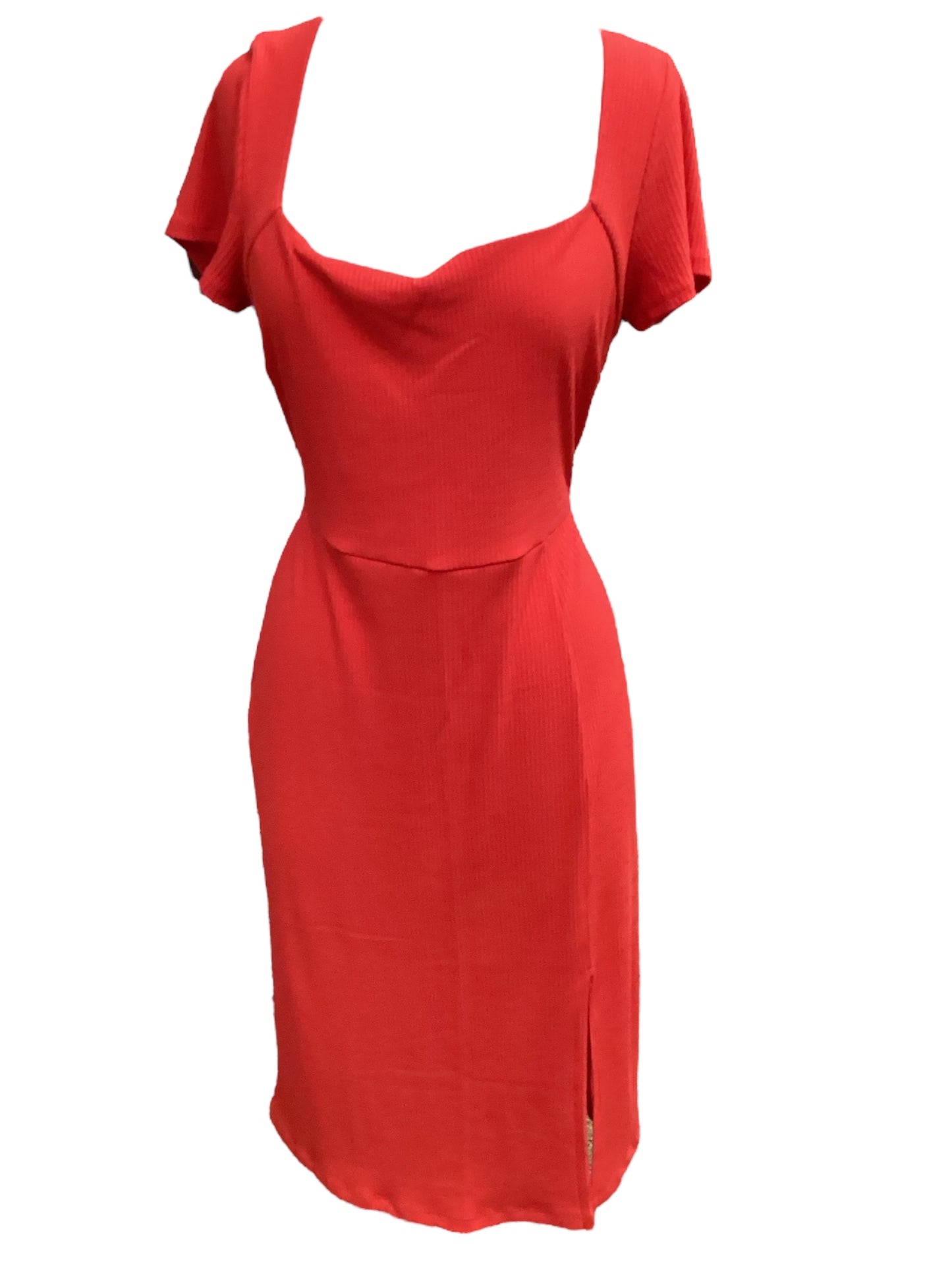 Red Dress Casual Midi Clothes Mentor, Size Xl