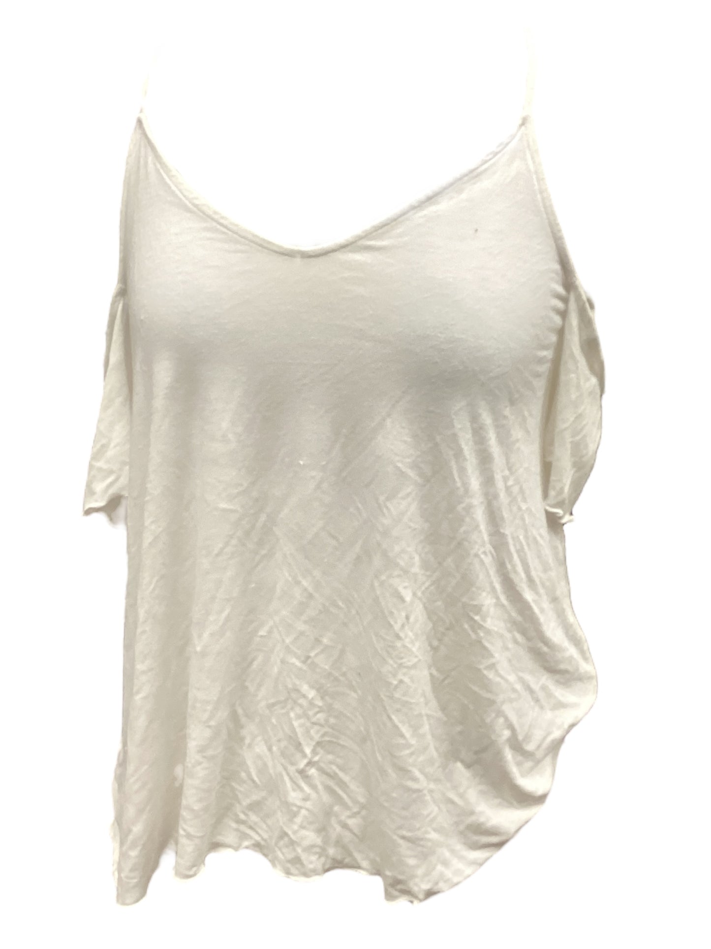 Top Short Sleeve By Clothes Mentor In White, Size: M