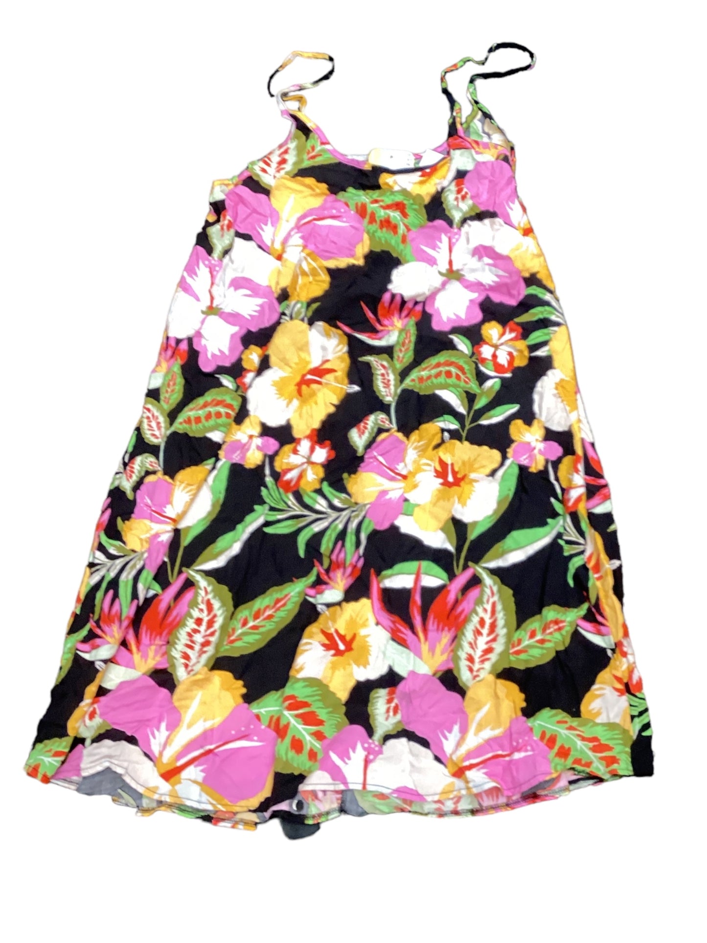 Floral Print Swimwear Cover-up Clothes Mentor, Size Xxl