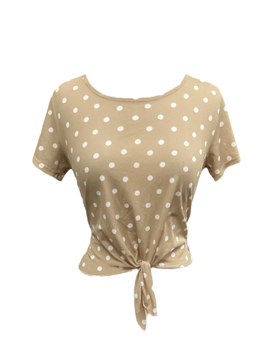 Beige Top Short Sleeve Free Kisses, Size L