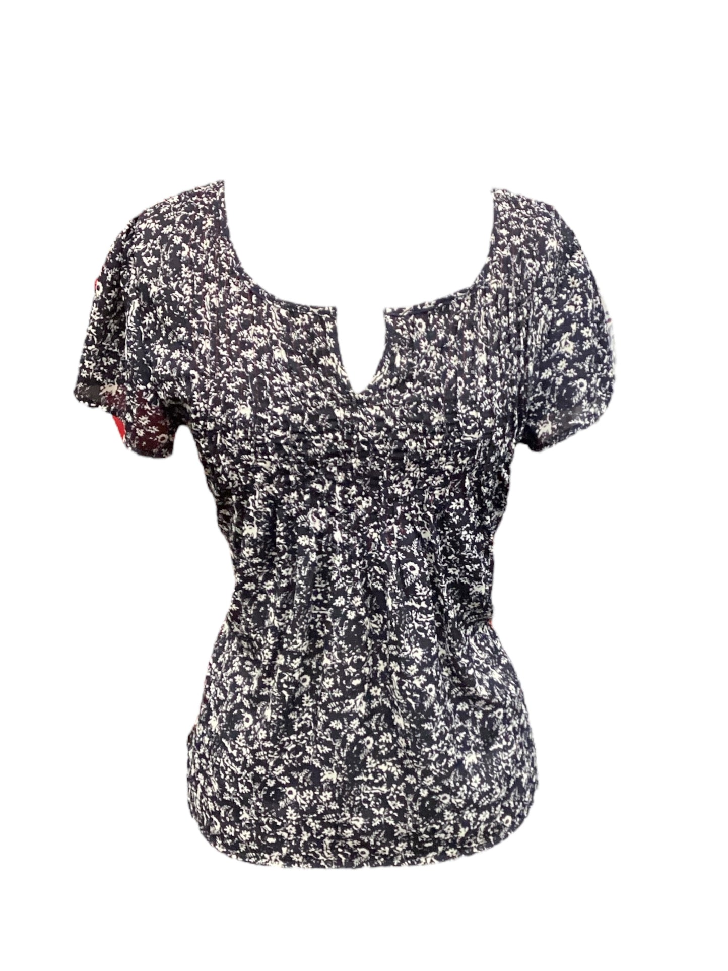 Top Short Sleeve By Dina Be In Navy, Size: S