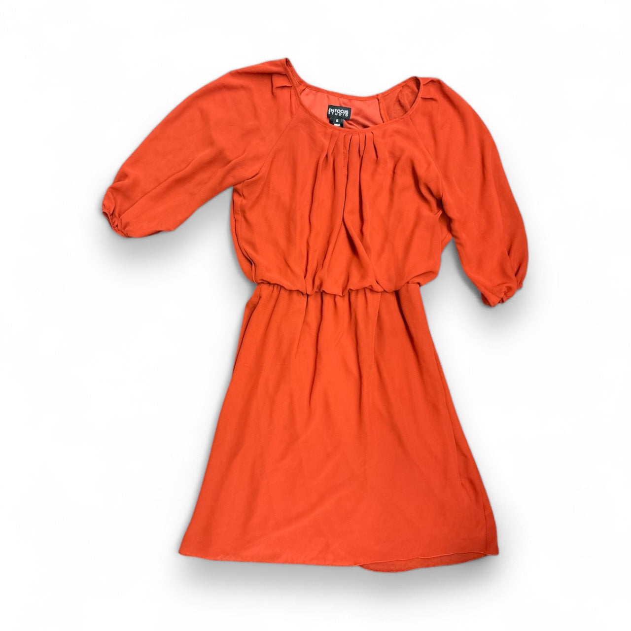 Dress Casual Midi By Enfocus In Orange & Red, Size: 6