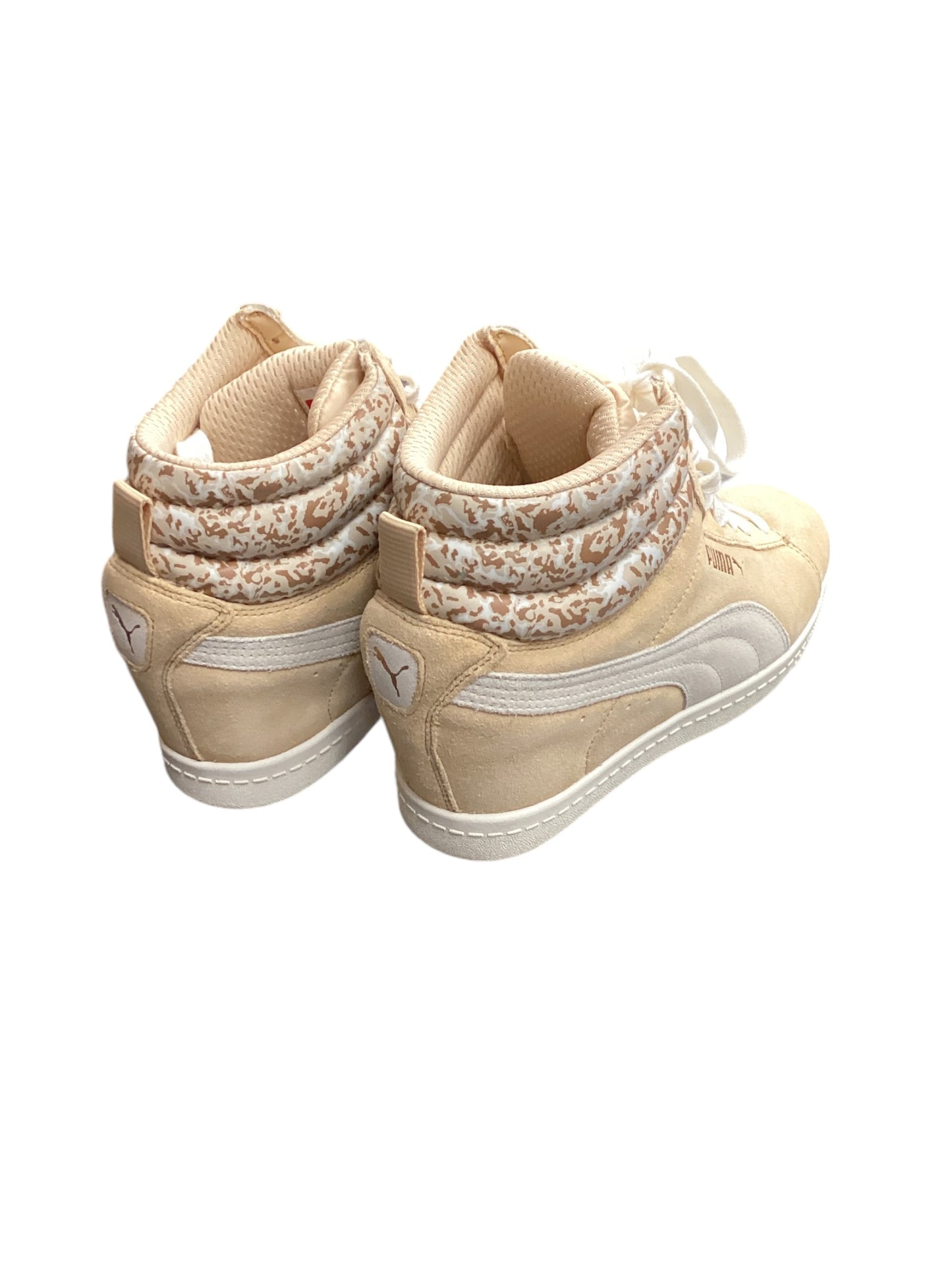 Shoes Sneakers Platform By Puma In Tan & White, Size: 8.5