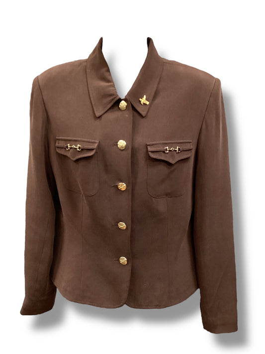 Blazer By Allison Taylor In Brown, Size: M