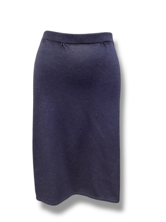 Skirt Midi By St. John In Navy, Size: Xxl