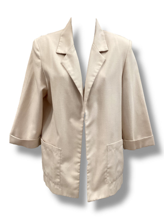 Blazer By Clothes Mentor In Beige, Size: 12