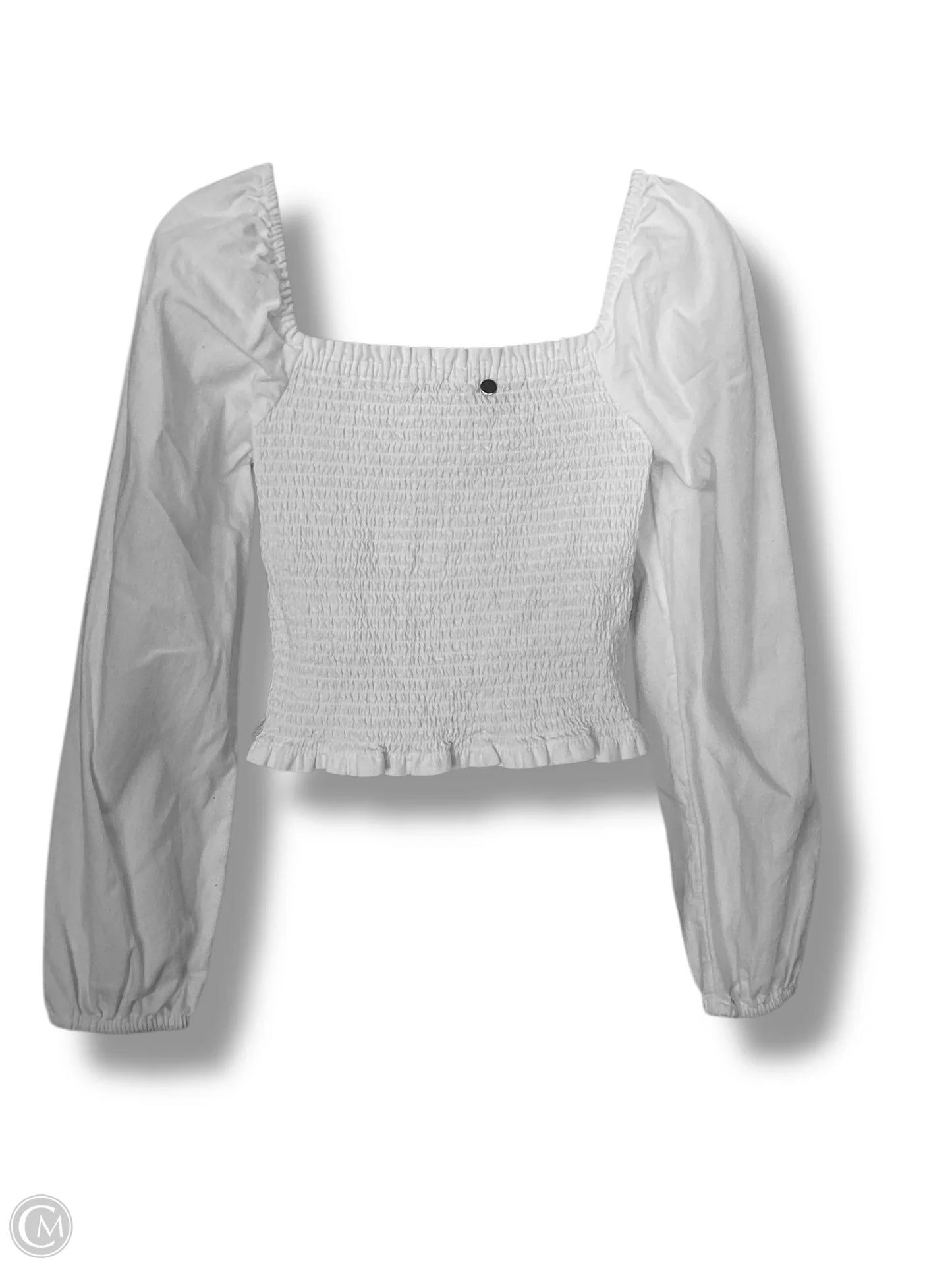 Top Long Sleeve By American Eagle In White, Size: Xs