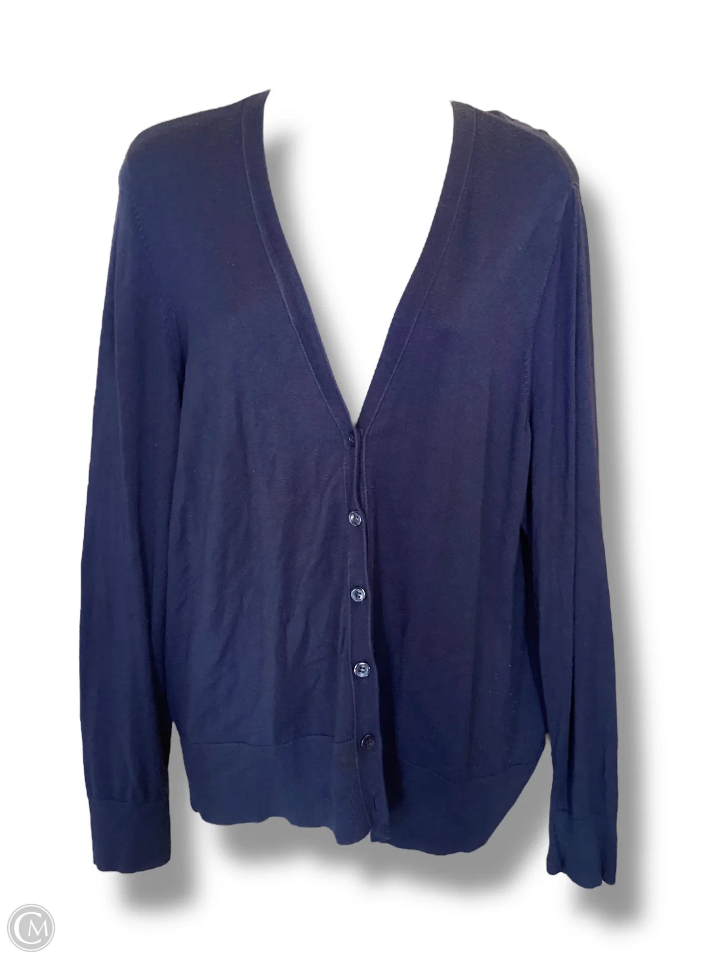 Cardigan By Sejour In Navy, Size: 1x