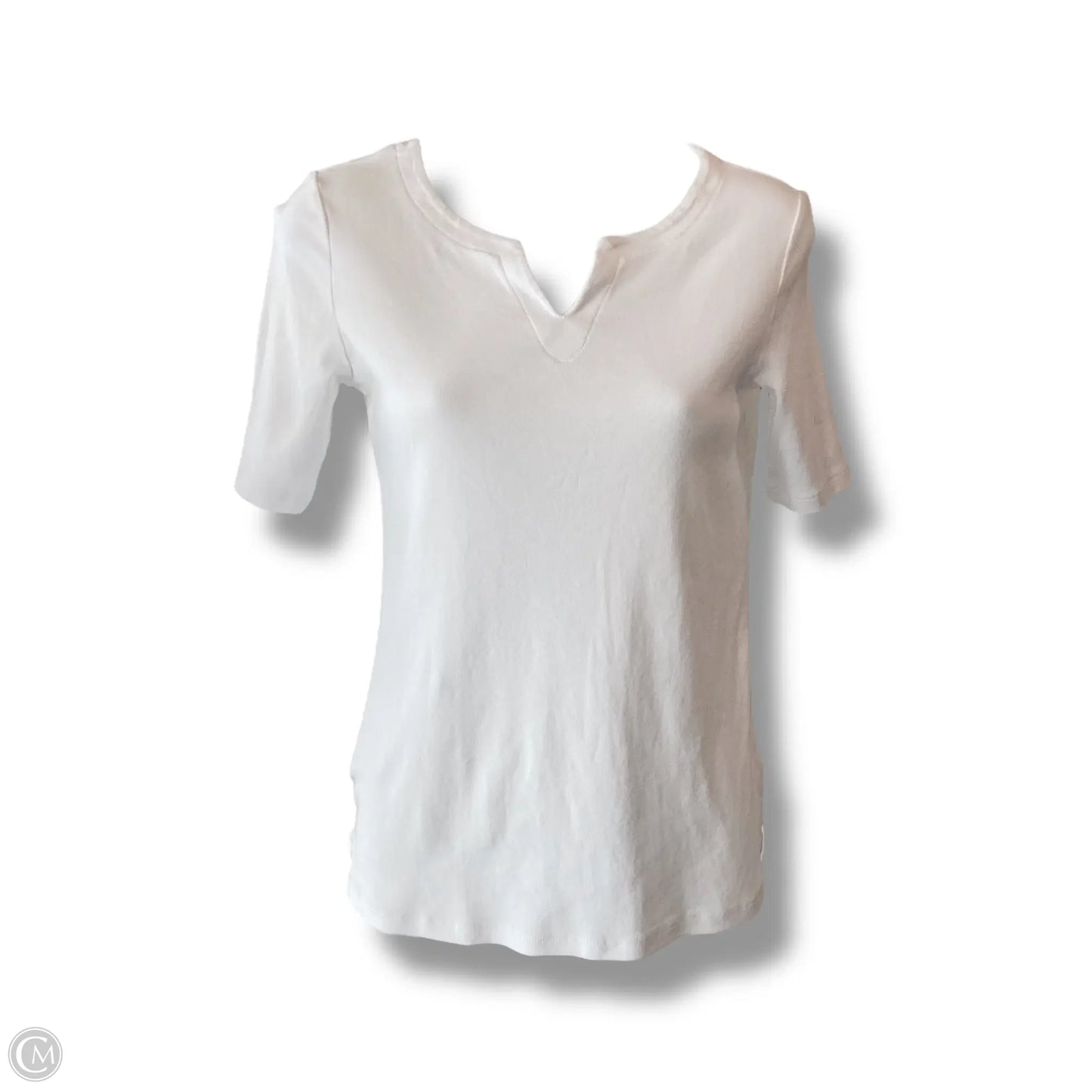 Top Short Sleeve By Talbots In White, Size: Sp