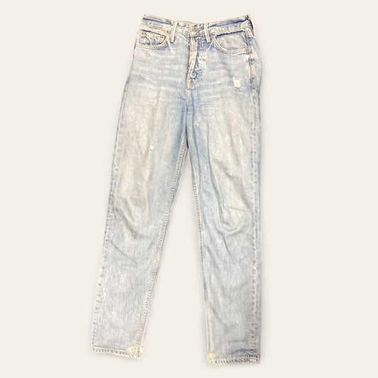 Jeans Straight By Clothes Mentor In Blue Denim, Size: 0