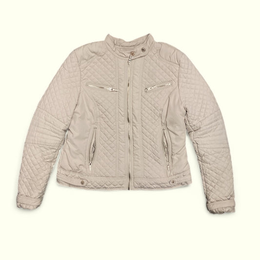 Jacket Puffer & Quilted By Clothes Mentor In Beige, Size: M