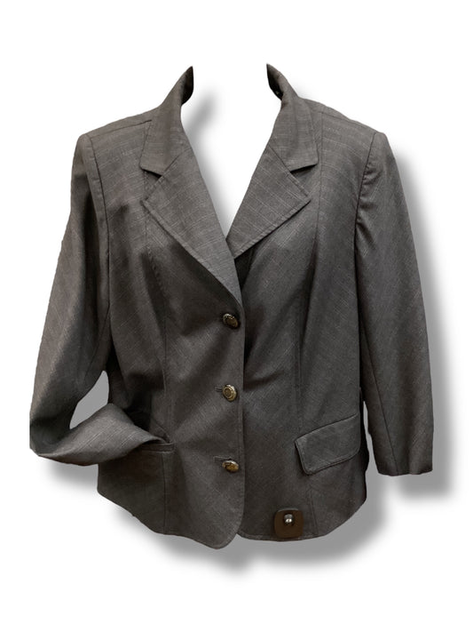 Blazer By Dana Buchman In Grey, Size: 14