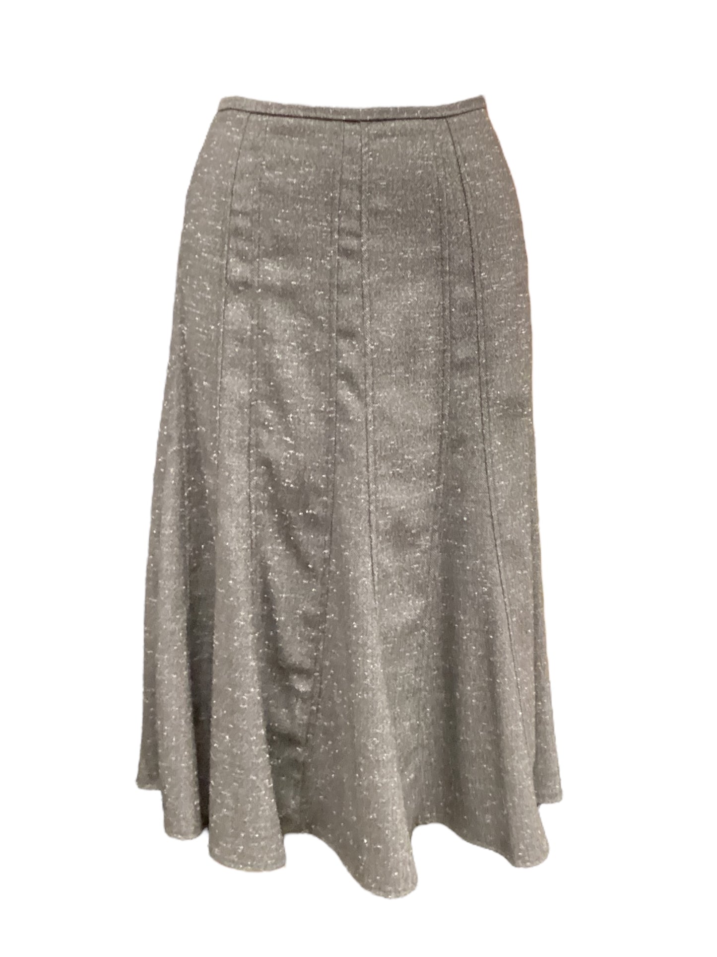 Skirt Midi By Larry Levine In Grey, Size: 8