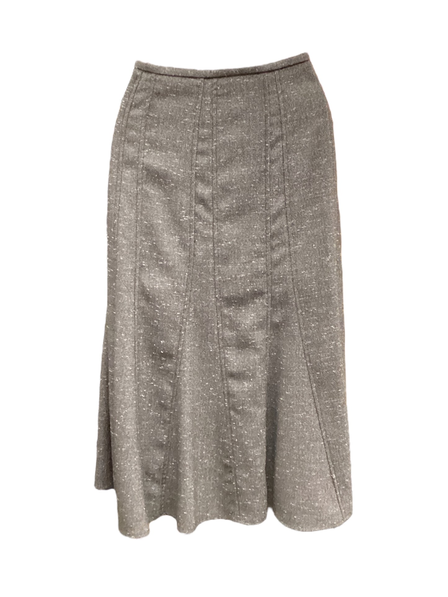 Skirt Midi By Larry Levine In Grey, Size: 8