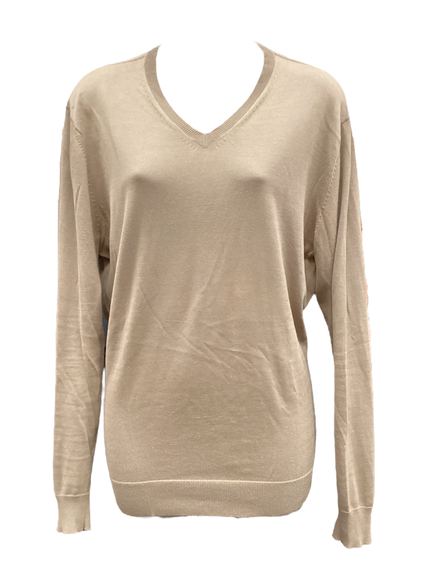 Top Long Sleeve By Theory In Brown, Size: M