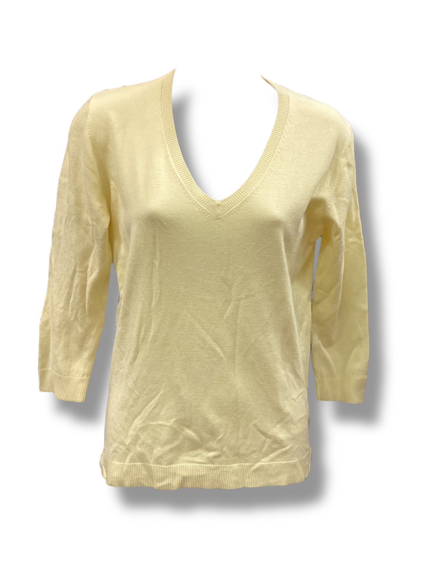 Top Long Sleeve Basic By 525 America In Yellow, Size: S