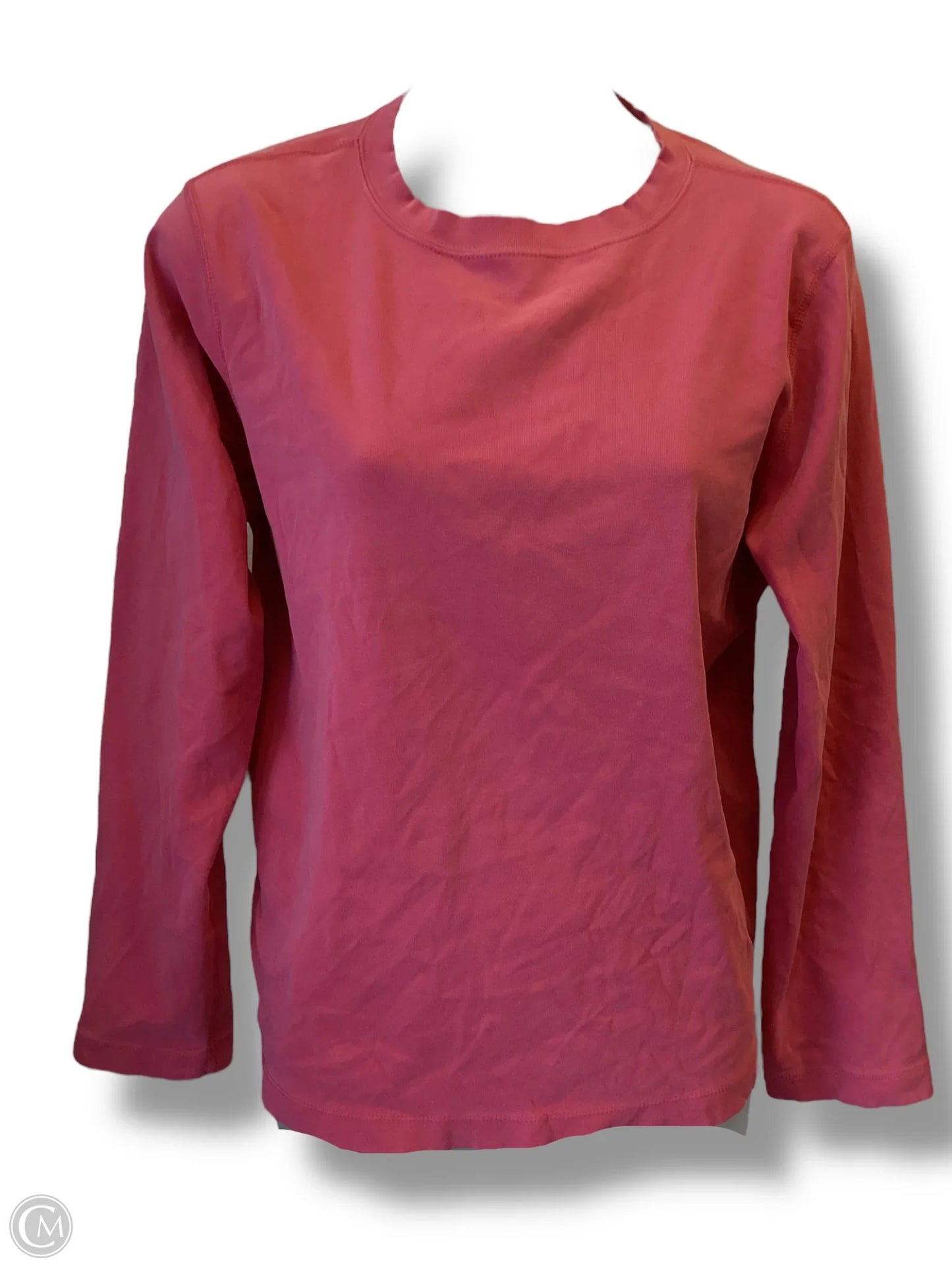 Top Long Sleeve Basic By Lands End In Pink, Size: M