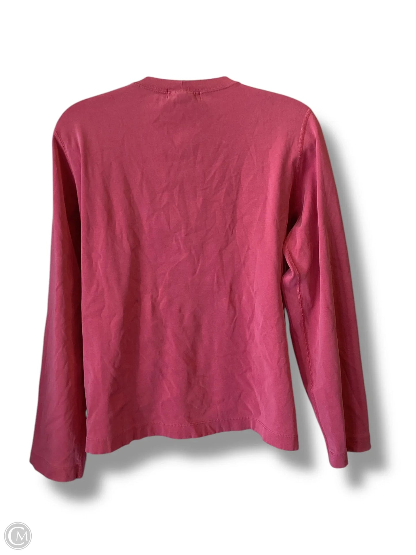 Top Long Sleeve Basic By Lands End In Pink, Size: M