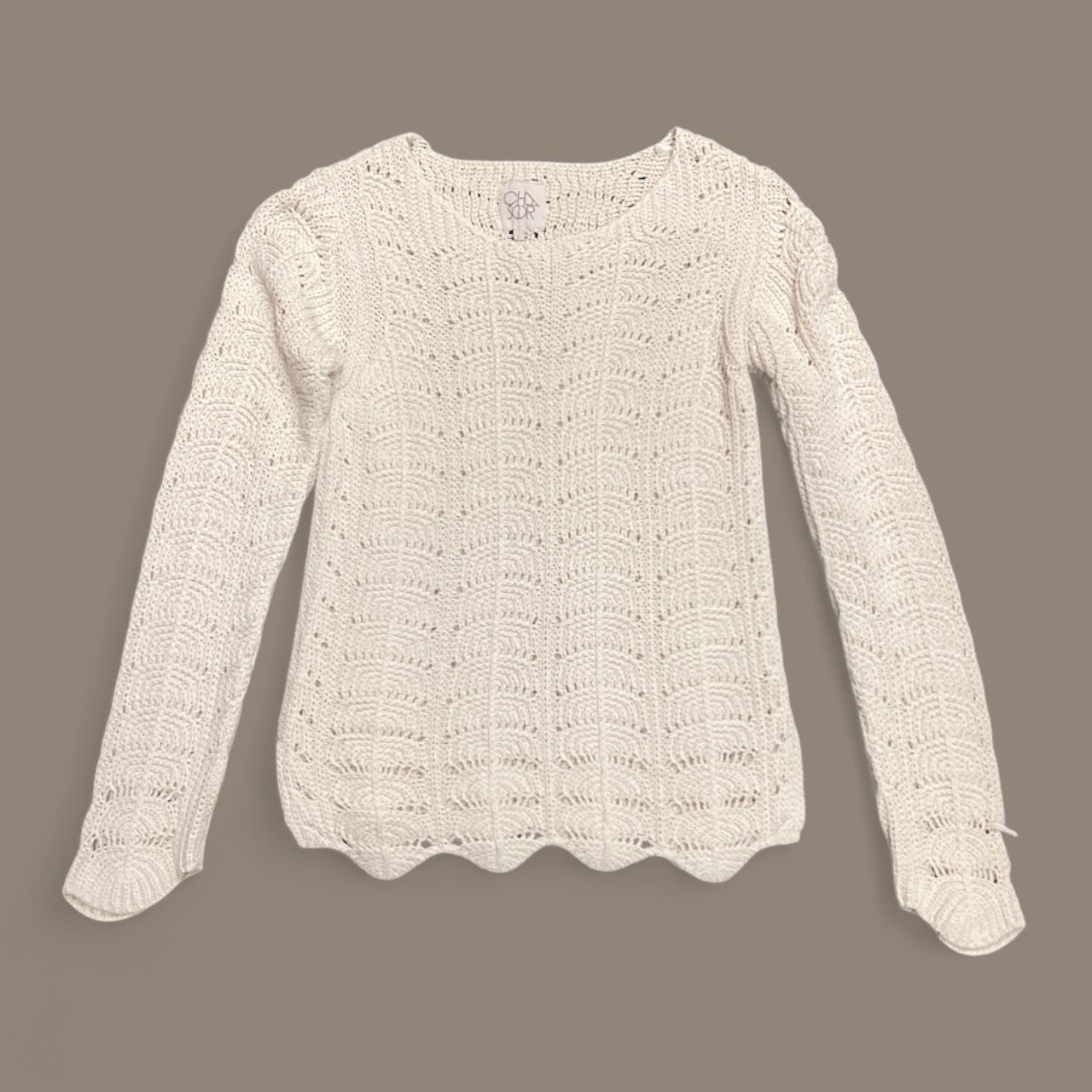 Sweater By Chaser In Cream, Size: L