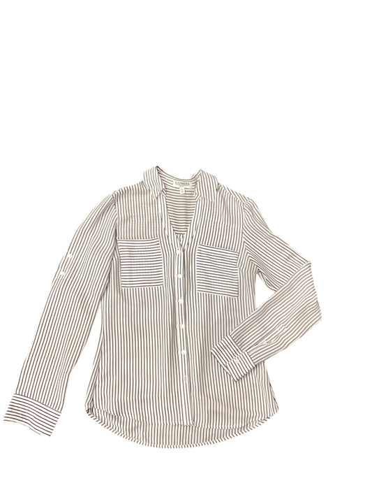 Top Long Sleeve By Express In Striped Pattern, Size: Xs