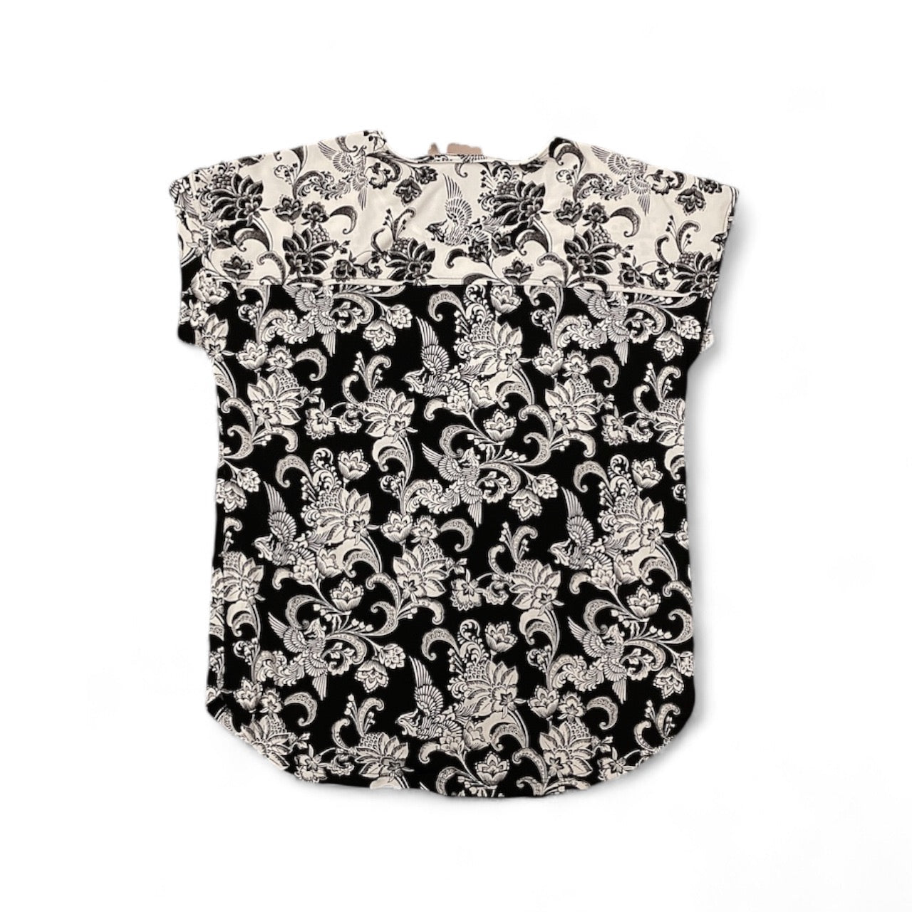 Top Short Sleeve By Chicos In Floral Print, Size: Xs