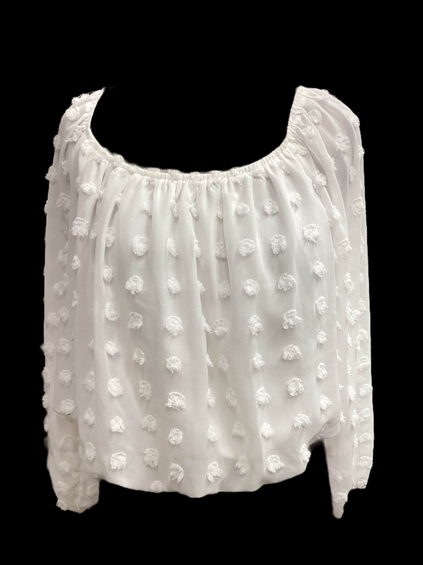 Top Long Sleeve By Clothes Mentor In Off White, Size: M