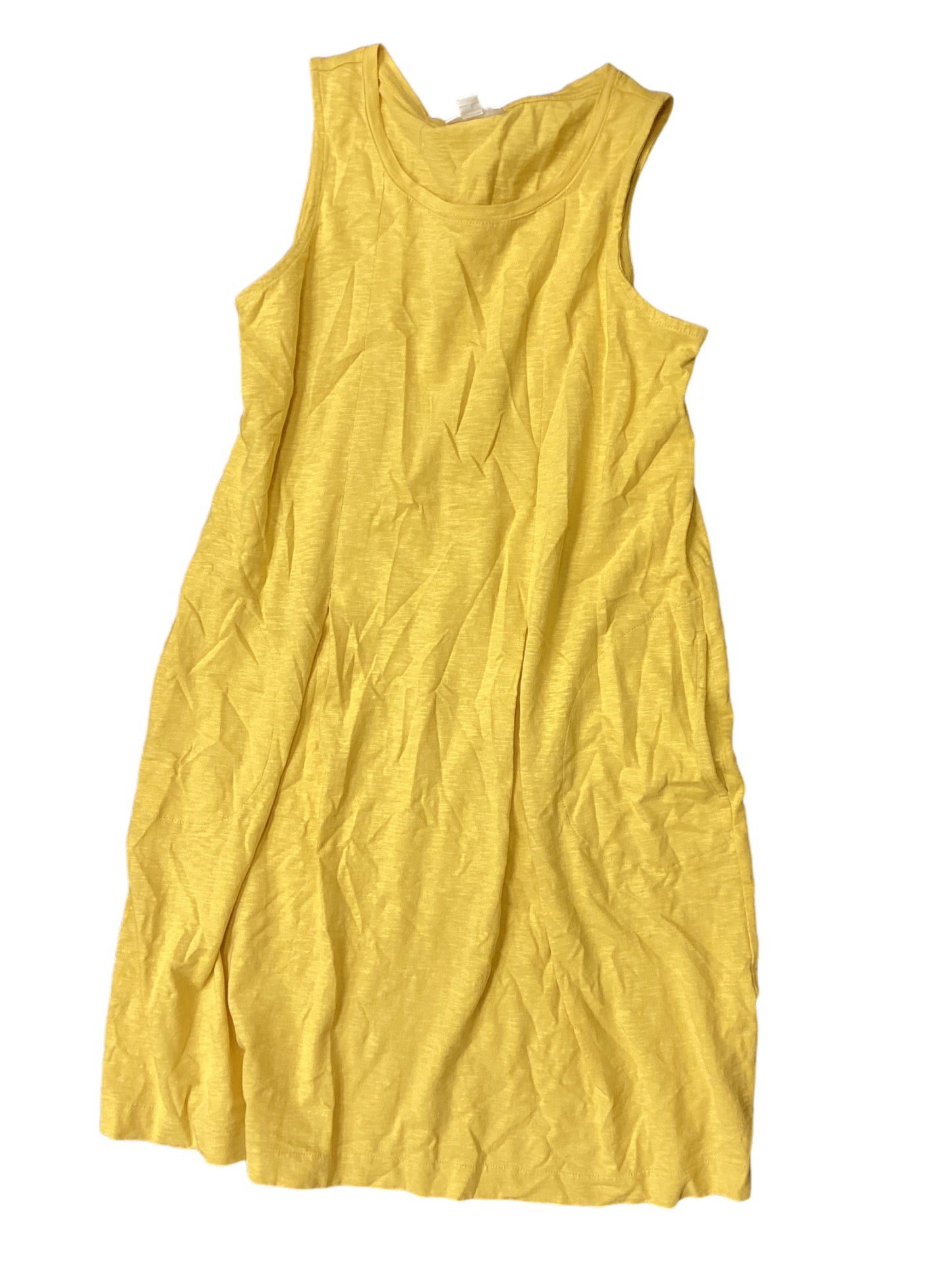 Yellow Dress Casual Midi J. Jill, Size 2