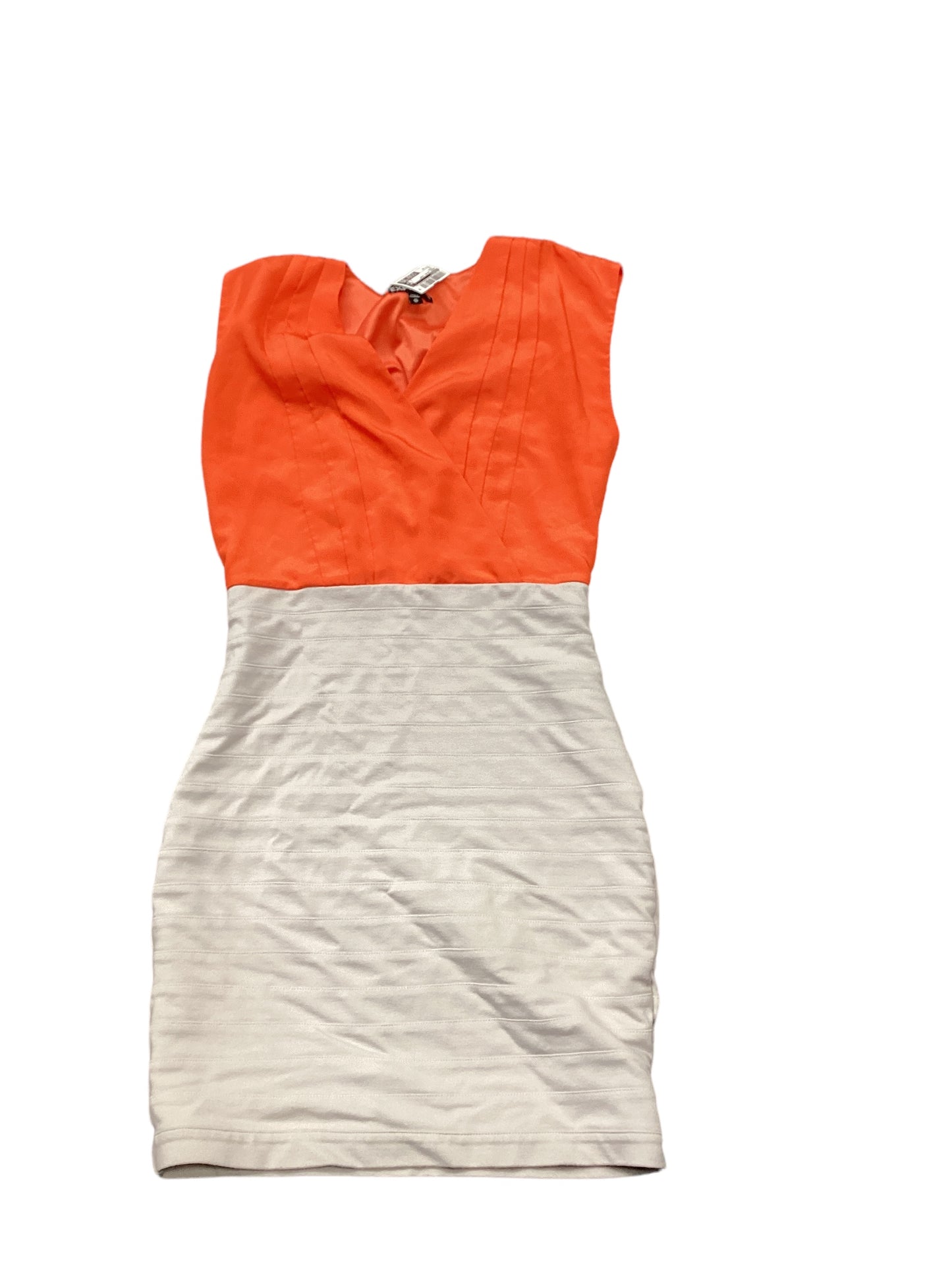 Orange Dress Casual Short Express, Size Xs