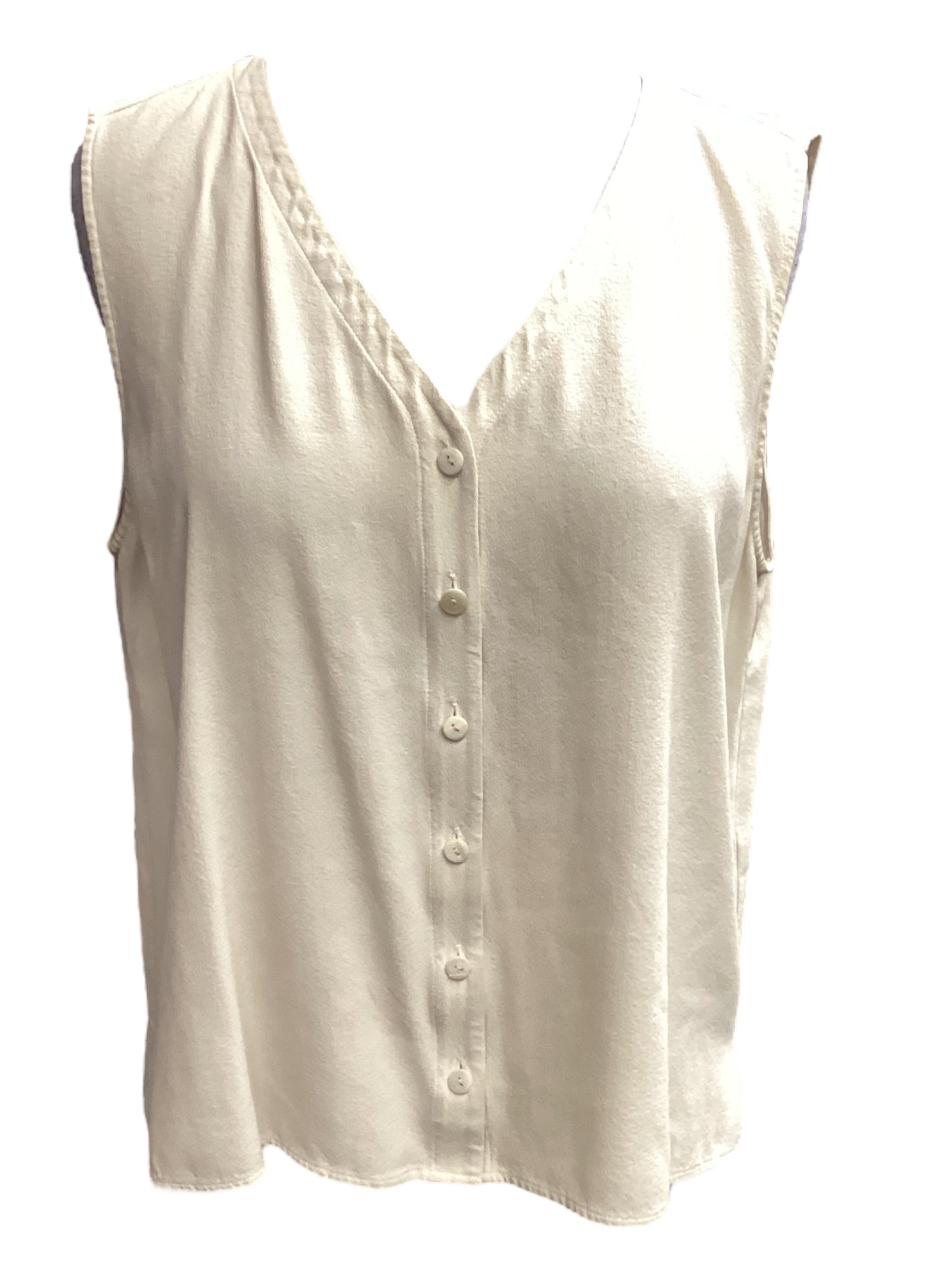 Beige Top Sleeveless Eileen Fisher, Size M