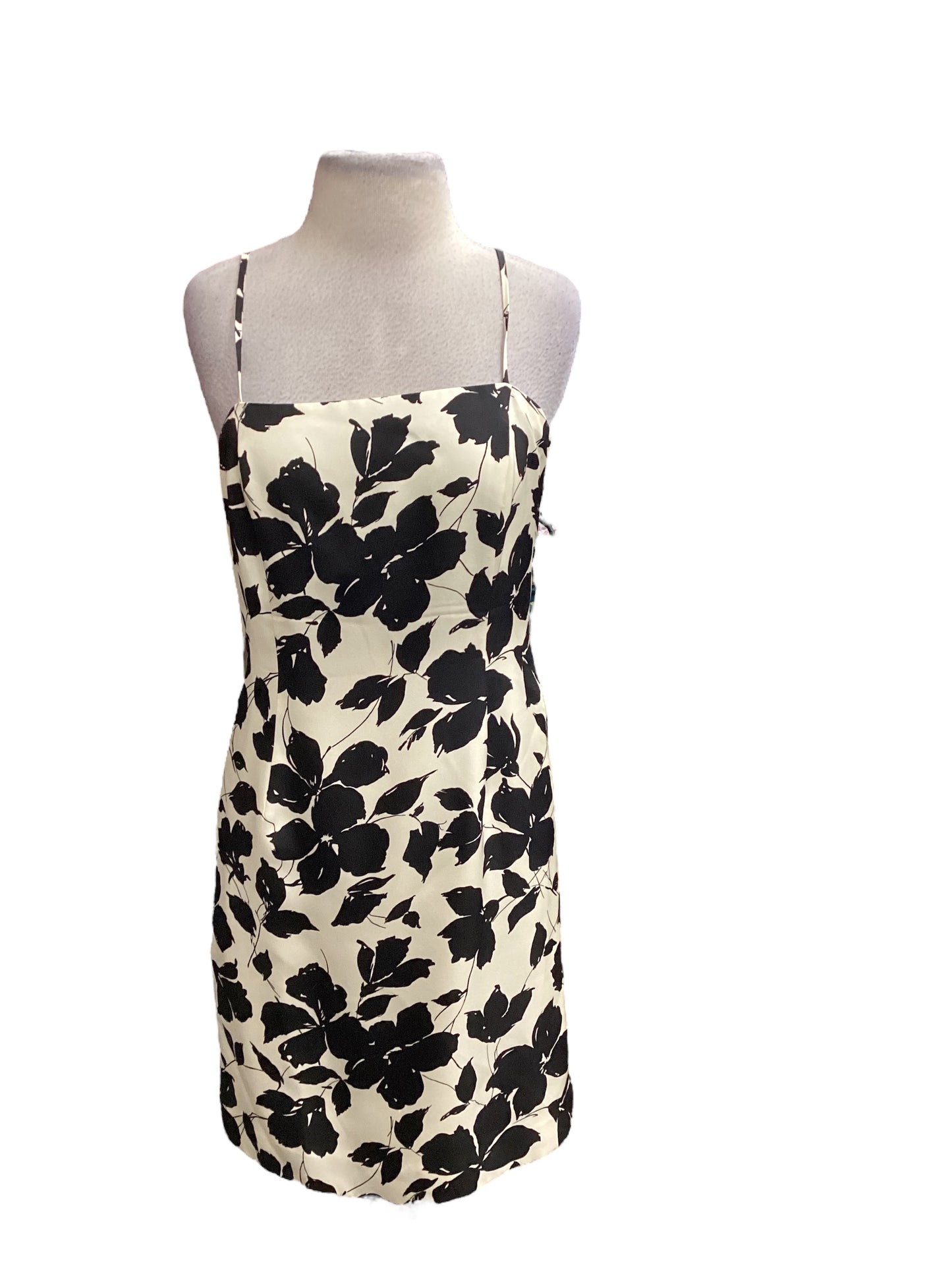 Black & White Dress Casual Midi Ann Taylor, Size 6