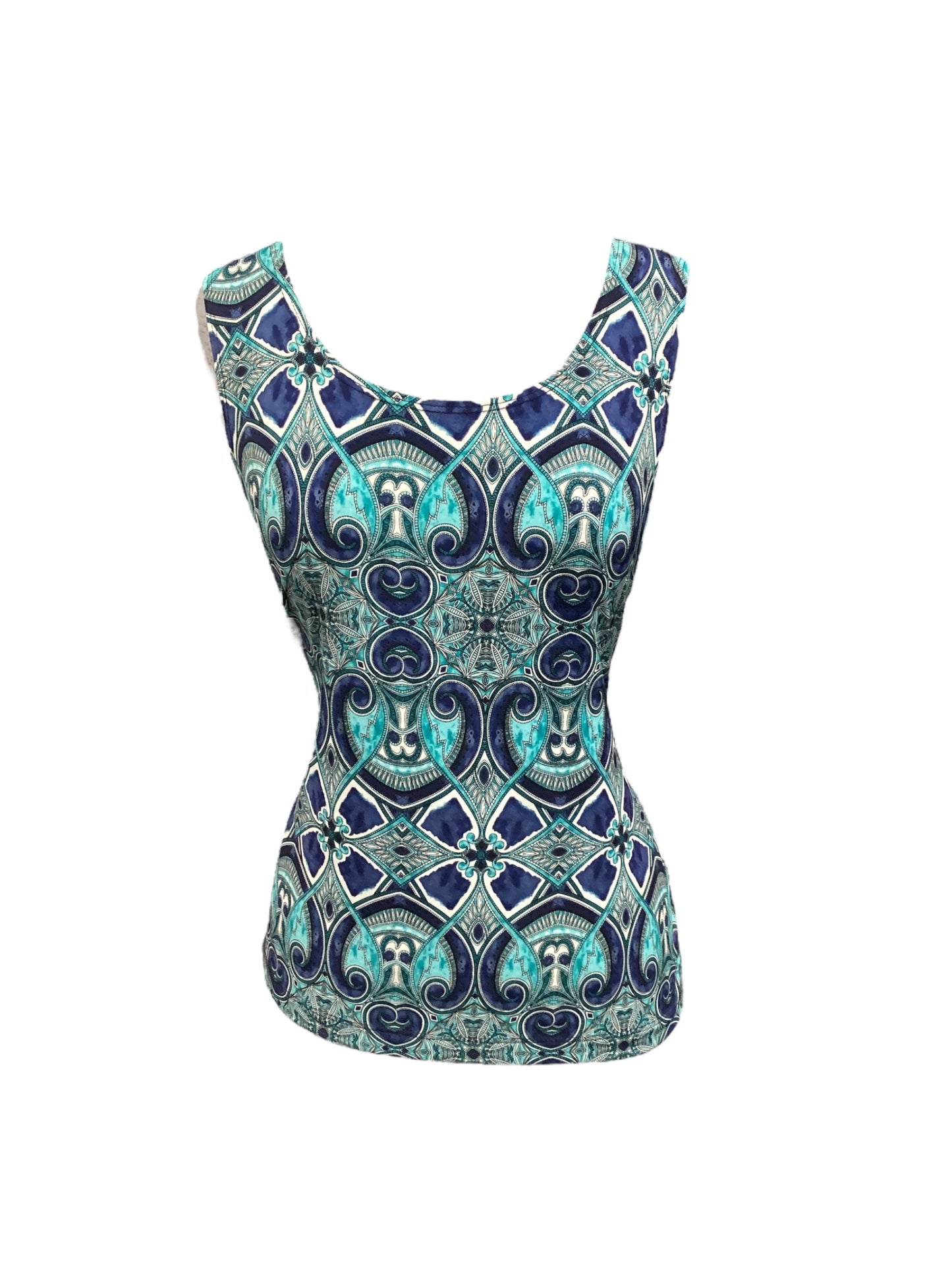 Blue Top Sleeveless Easywear By Chicos, Size M