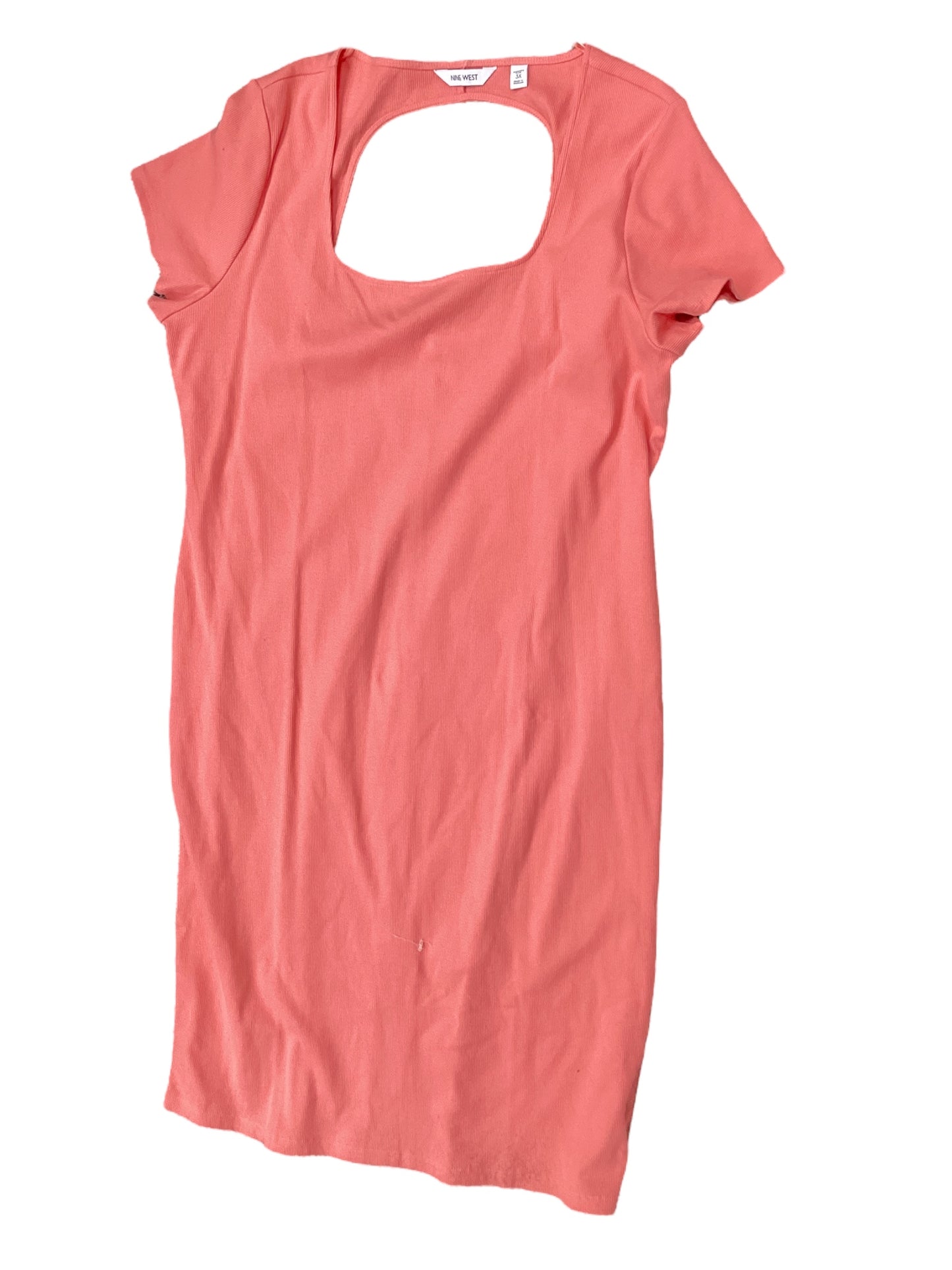 Peach Dress Casual Midi Nine West, Size 3x