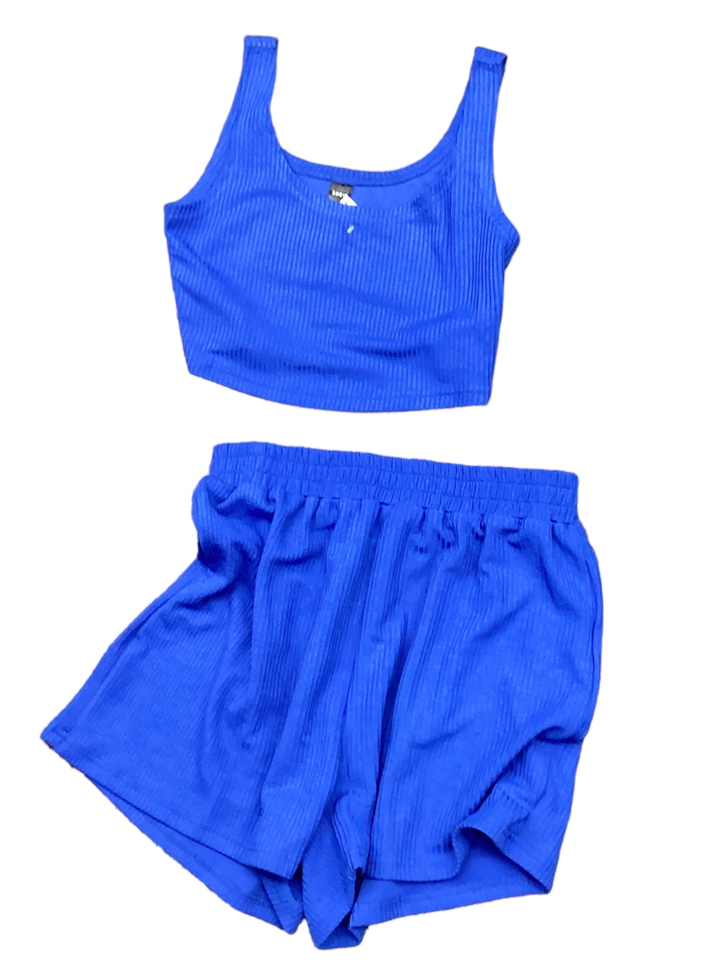 Blue Shorts Set Shein, Size M