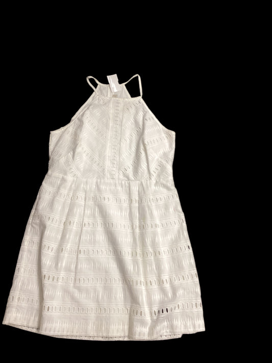 White Dress Casual Midi Loft, Size 10