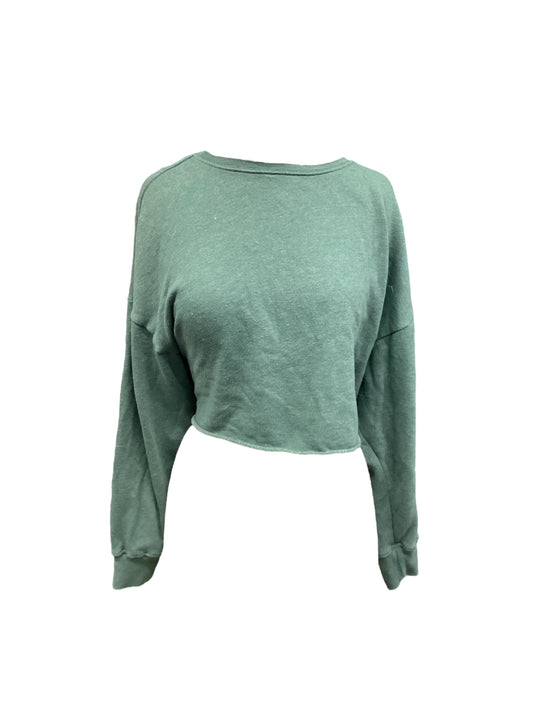 Green Top Long Sleeve Bdg, Size M