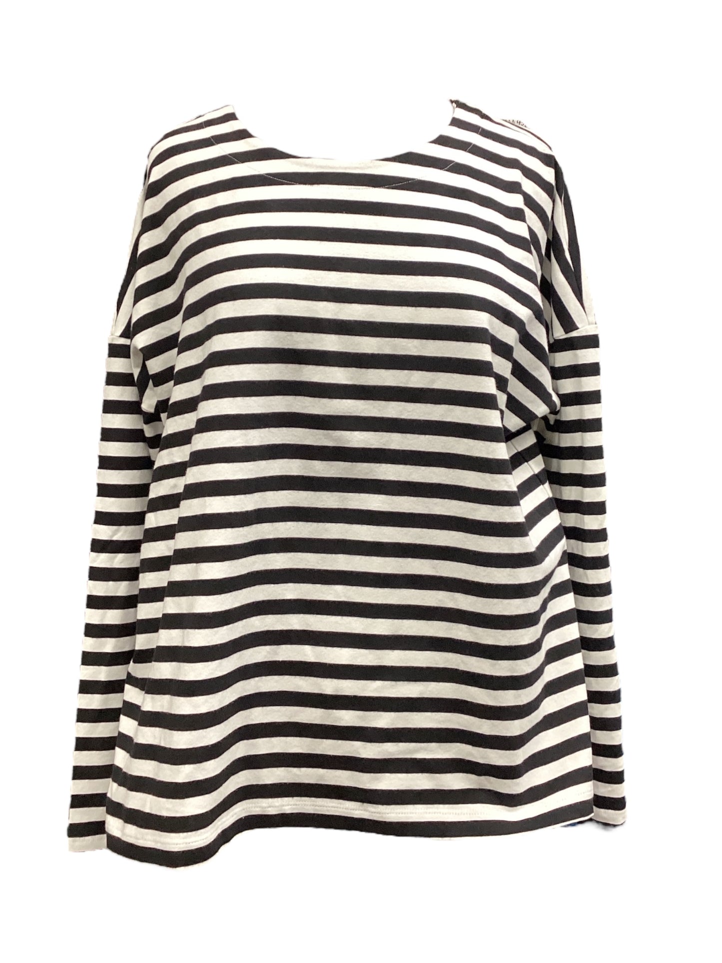 Top Long Sleeve By Nordstrom In Striped Pattern, Size: S