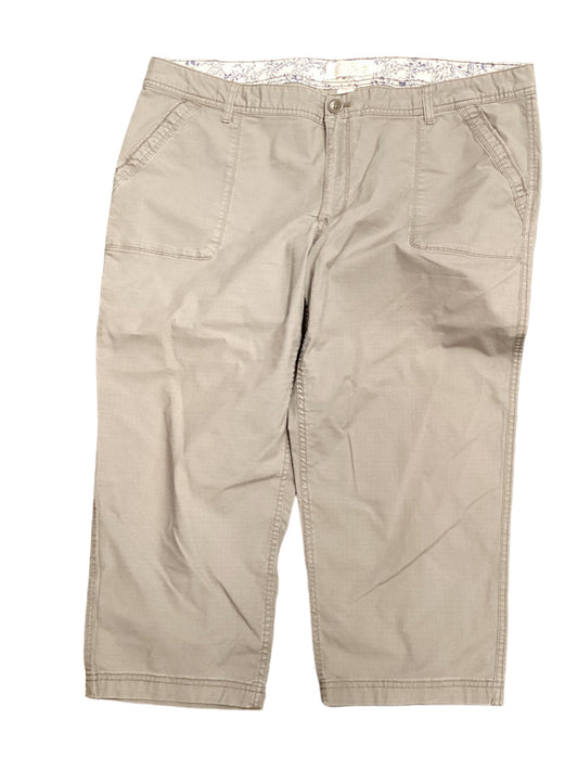 Pants Cropped By Eddie Bauer In Tan, Size: Xl