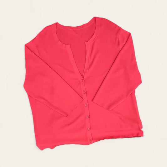 Cardigan By Clothes Mentor In Pink, Size: L