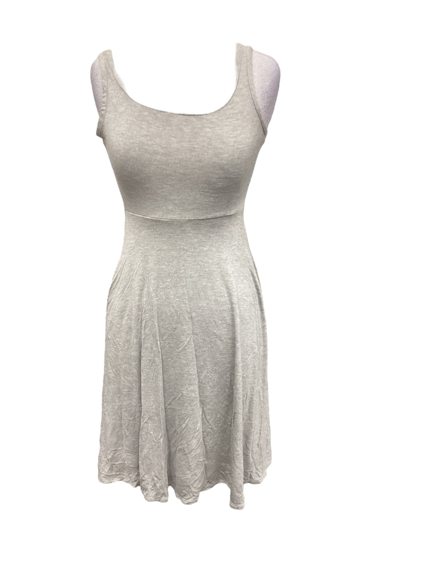 Grey Dress Casual Midi Clothes Mentor, Size Xs