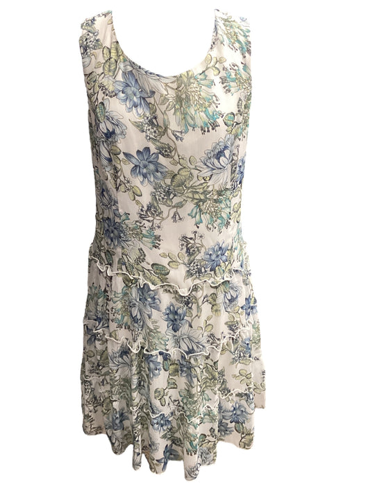 Floral Print Dress Casual Midi Connected Apparel, Size 16