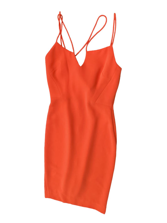 Orange Dress Casual Midi Alberto Makali, Size 6