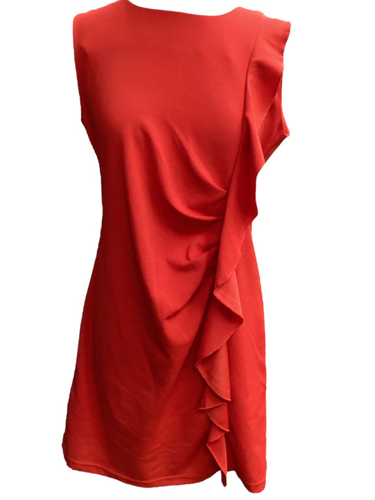 Red Dress Party Midi Clothes Mentor, Size L