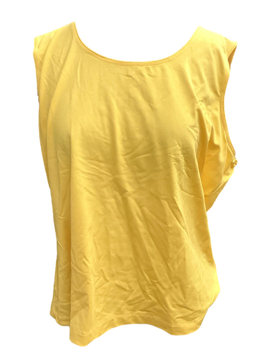 Yellow Top Sleeveless Laura Ashley, Size Xl