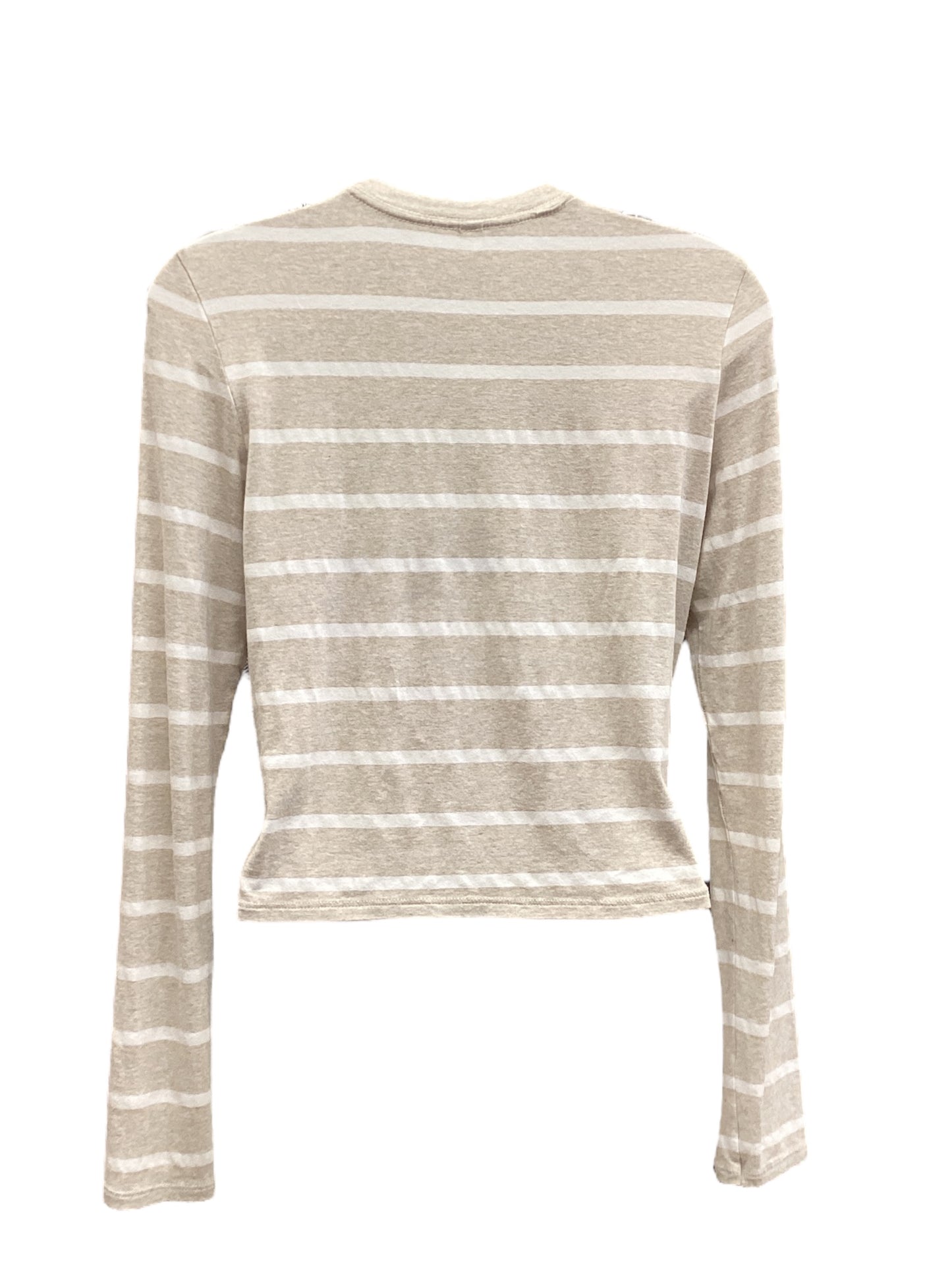 Top Long Sleeve By American Apparel In Beige, Size: M